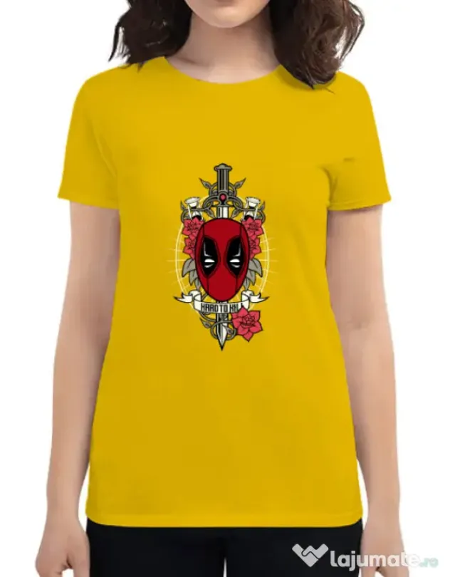 Tricou ADLER dama Hard To Kill Galben