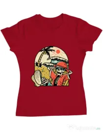 Tricou ADLER dama Have a Break Rosu