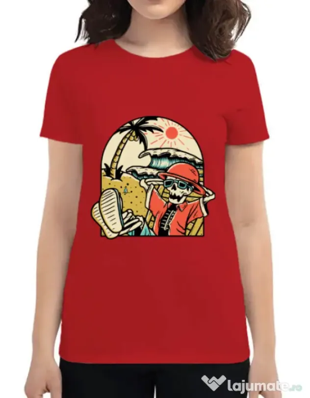 Tricou ADLER dama Have a Break Rosu
