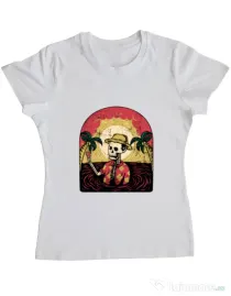 Tricou ADLER dama Welcome to My Paradise Alb