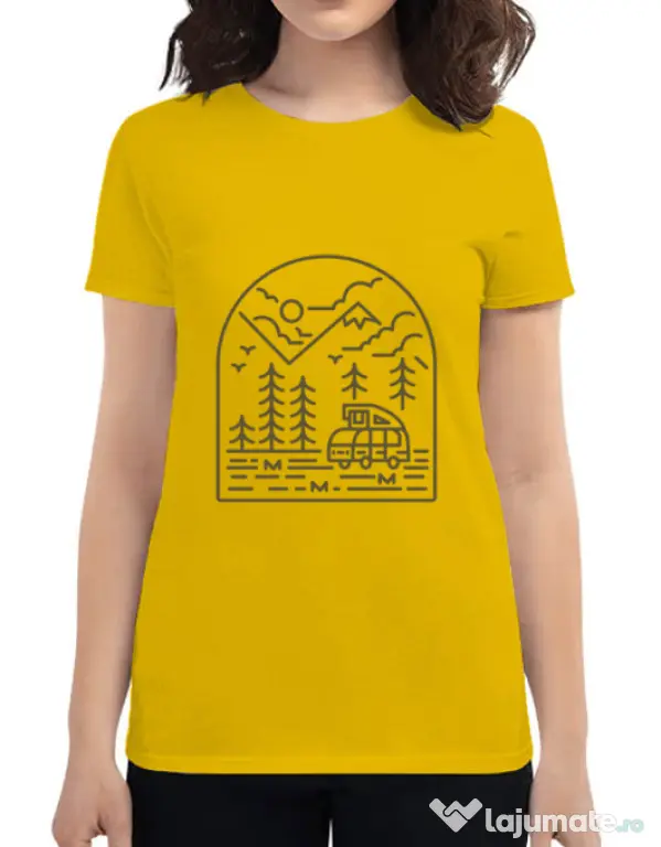 Tricou ADLER dama Into the Mountain Galben