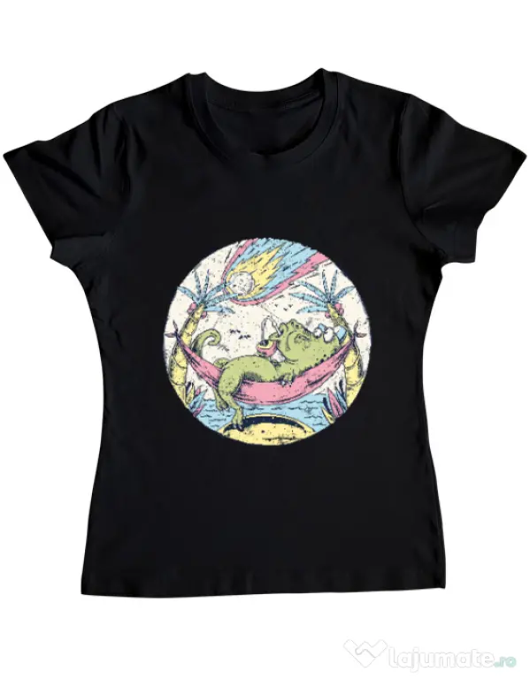 Tricou ADLER dama Asteroid Day Negru