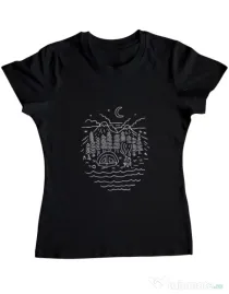 Tricou ADLER dama The Great Outdoors Negru
