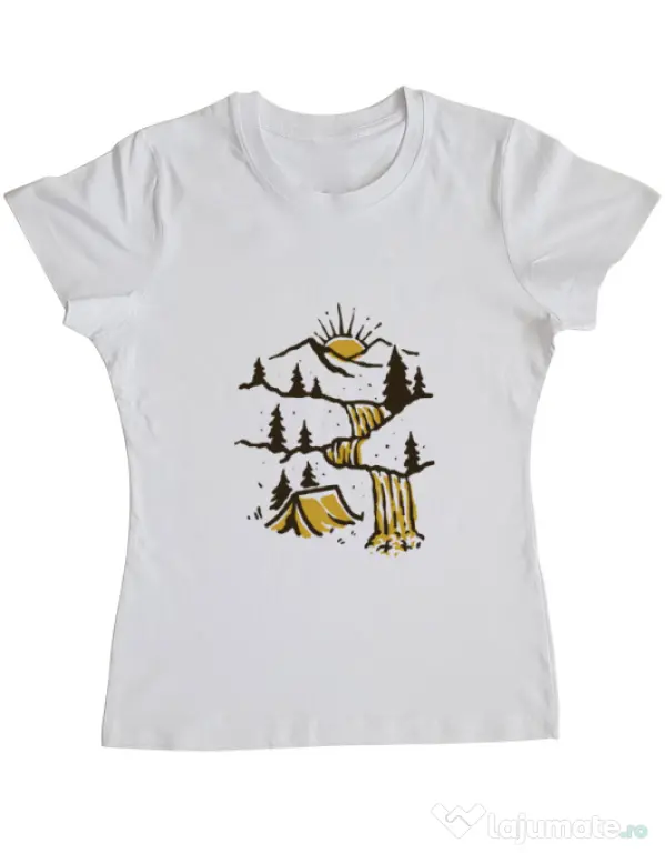 Tricou ADLER dama Hidden Paradise Alb
