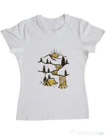 Tricou ADLER dama Hidden Paradise Alb
