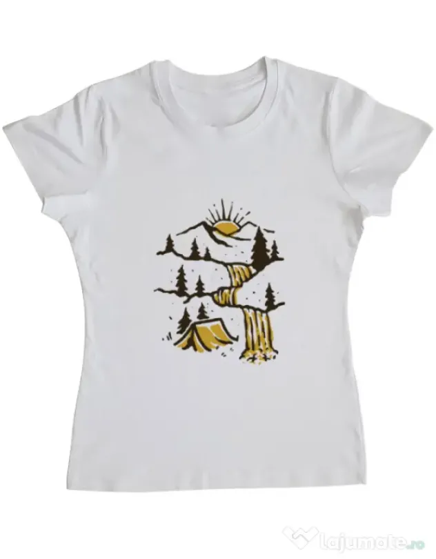 Tricou ADLER dama Hidden Paradise Alb