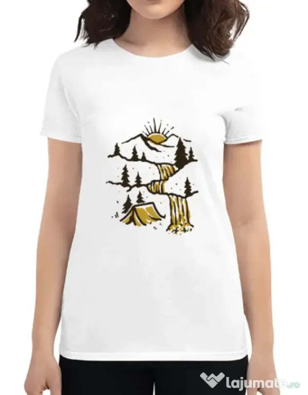 Tricou ADLER dama Hidden Paradise Alb