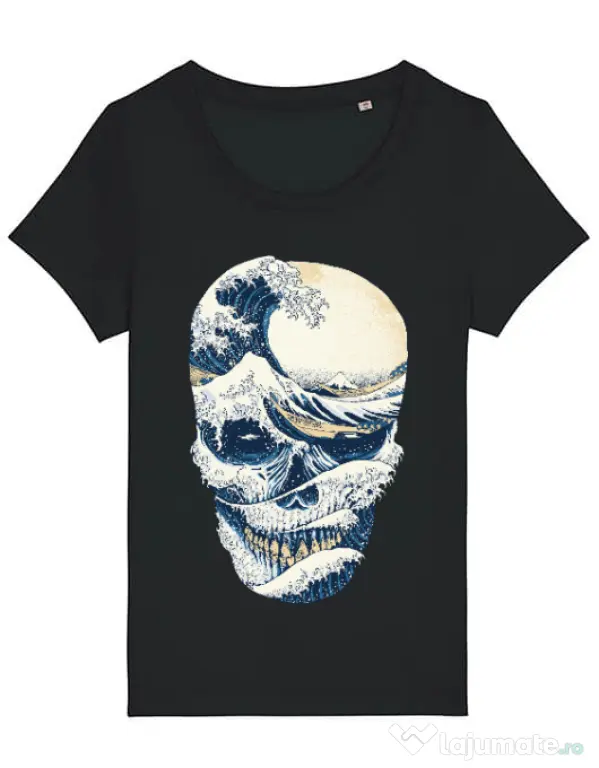 Tricou STANLEY STELLA dama The Great Wave off Skull Negru