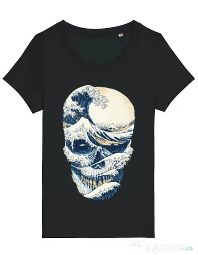 Tricou STANLEY STELLA dama The Great Wave off Skull Negru
