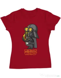 Tricou ADLER dama Minion Wars Rosu