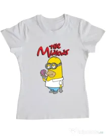 Tricou ADLER dama The Minions Alb