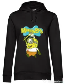Hoodie dama cu gluga MinionBob Negru