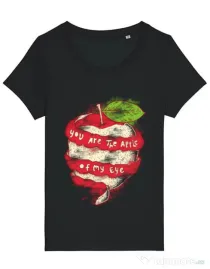Tricou STANLEY STELLA dama You are the apple of my eye Negru