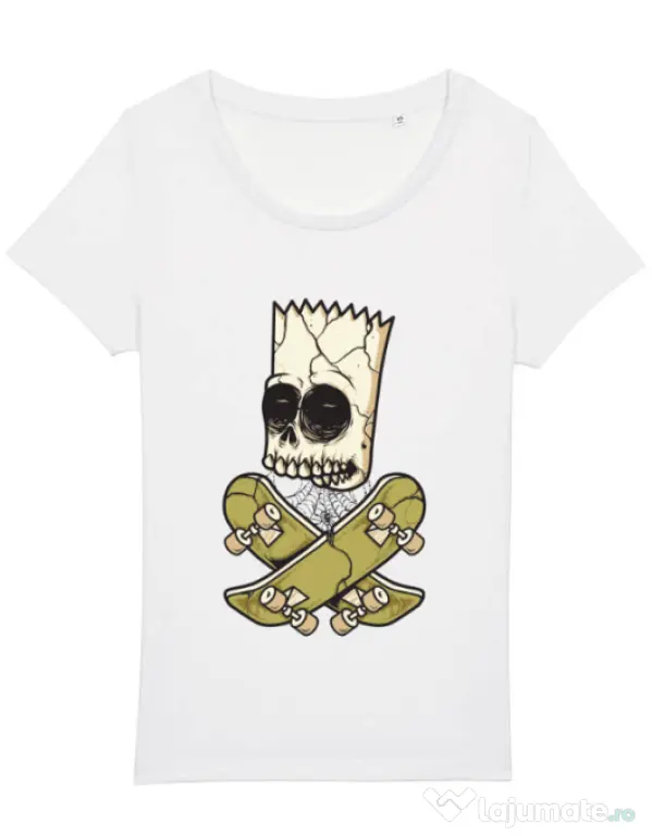 Tricou STANLEY STELLA dama Death of Skateboarder Alb