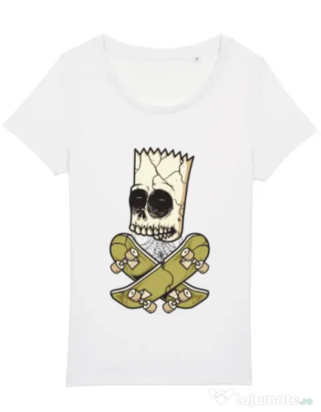 Tricou STANLEY STELLA dama Death of Skateboarder Alb