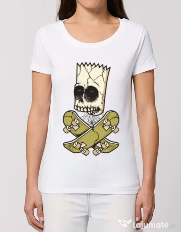 Tricou STANLEY STELLA dama Death of Skateboarder Alb