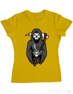 Tricou ADLER dama Coffee Reaper Galben