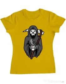 Tricou ADLER dama Coffee Reaper Galben