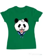 Tricou ADLER dama Panda Sailor Verde mediu