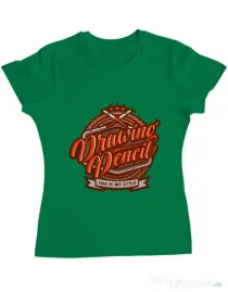 Tricou ADLER dama Drawing Pencil Verde mediu