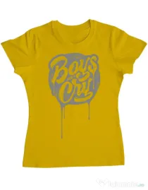 Tricou ADLER dama Boys Dont Cry Galben