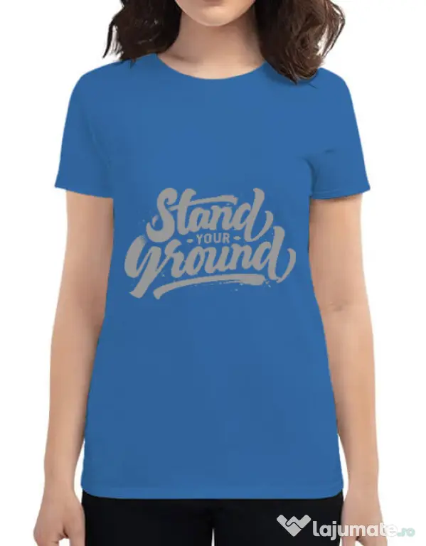 Tricou ADLER dama Stand Your Ground Albastru azuriu