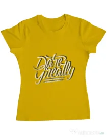 Tricou ADLER dama Dare Greatly Galben