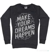 Bluza ADLER dama Make your dreams happen Negru melanj 