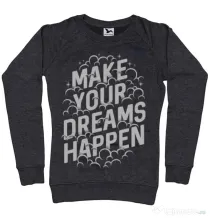 Bluza ADLER dama Make your dreams happen Negru melanj