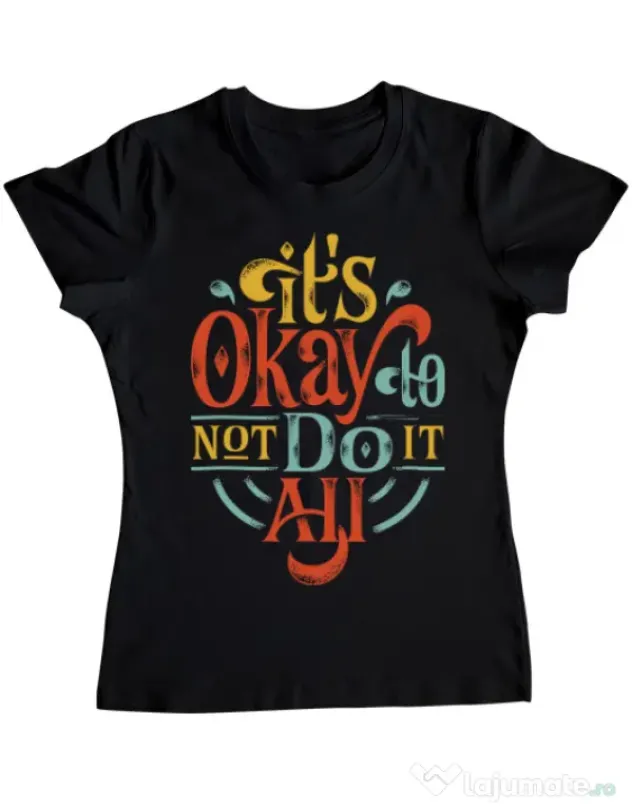 Tricou ADLER dama Its ok Negru