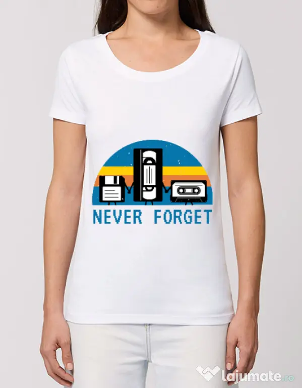 Tricou STANLEY STELLA dama Never forget Alb