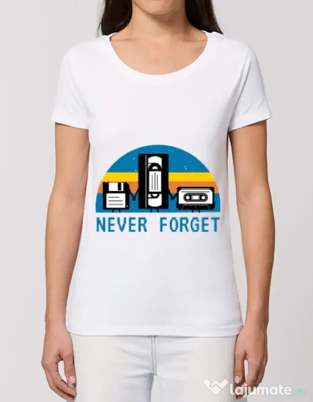 Tricou STANLEY STELLA dama Never forget Alb