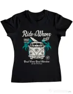 Tricou ADLER dama Ride The Waves Negru