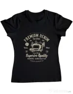 Tricou ADLER dama Premium Denim Negru