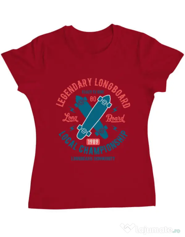 Tricou ADLER dama Legendary Longboard Rosu