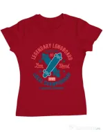 Tricou ADLER dama Legendary Longboard Rosu