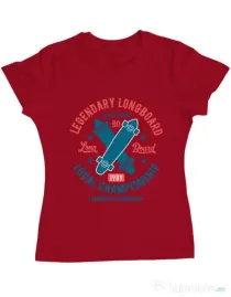 Tricou ADLER dama Legendary Longboard Rosu