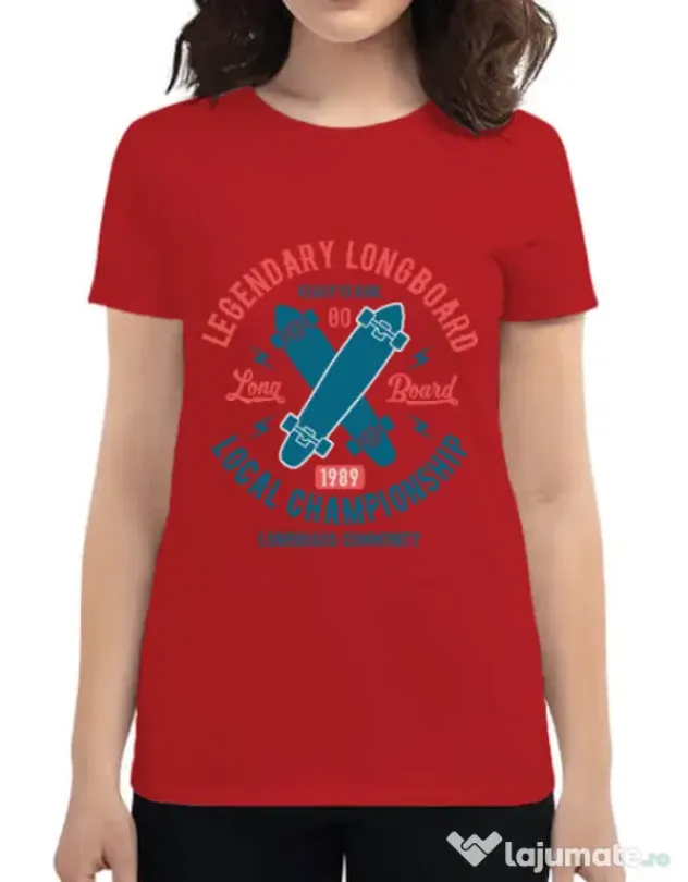 Tricou ADLER dama Legendary Longboard Rosu