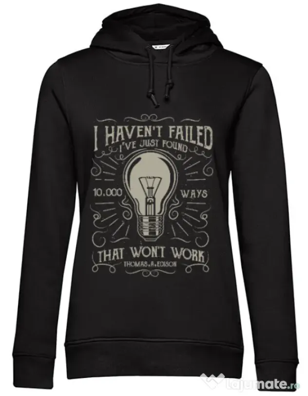 Hoodie dama cu gluga 10000 Ways Negru