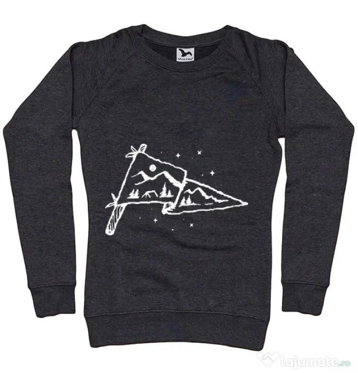 Bluza ADLER dama Camp Flag Negru melanj