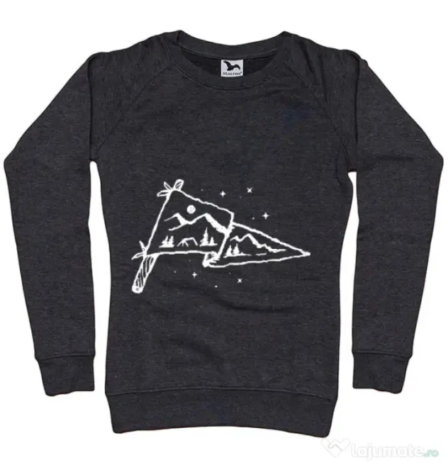 Bluza ADLER dama Camp Flag Negru melanj
