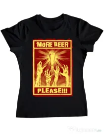 Tricou ADLER dama Thirsty zombies Negru