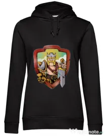 Hoodie dama cu gluga The Barbarian Negru
