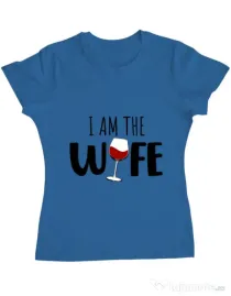 Tricou ADLER dama I am the wife Albastru azuriu