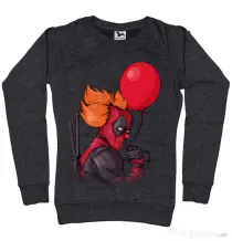 Bluza ADLER dama IT is Deadpool Negru melanj