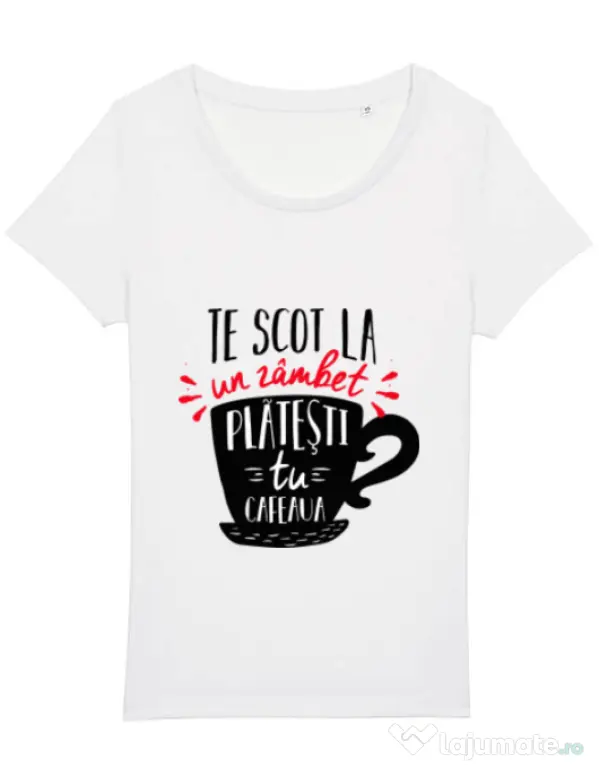 Tricou STANLEY STELLA dama Te scot la un zambet Alb