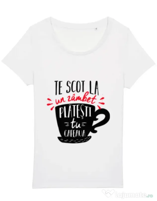 Tricou STANLEY STELLA dama Te scot la un zambet Alb