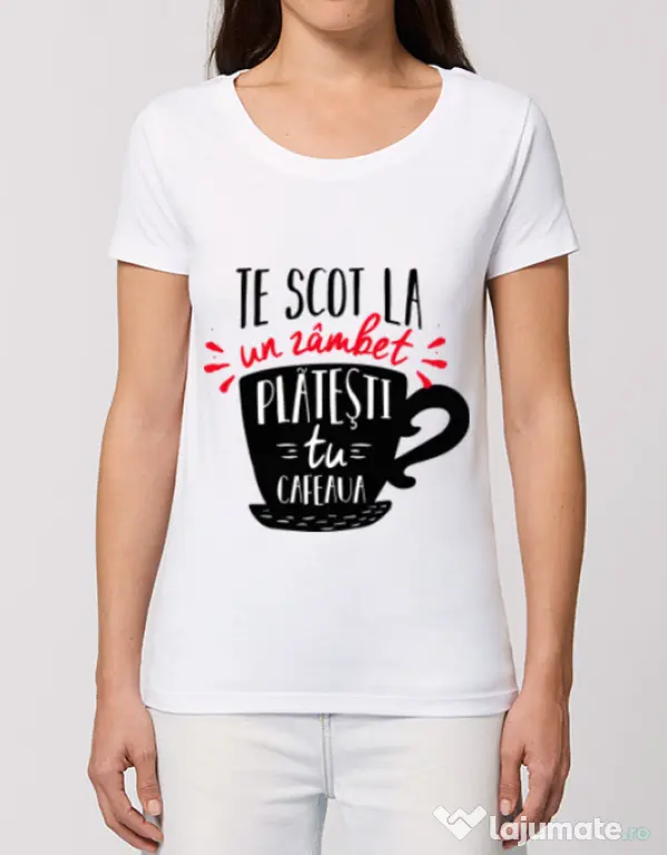 Tricou STANLEY STELLA dama Te scot la un zambet Alb