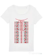 Tricou STANLEY STELLA dama Etno 2 Alb