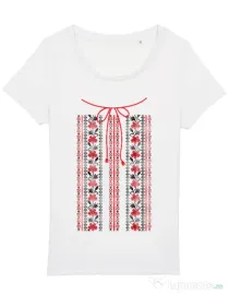 Tricou STANLEY STELLA dama Etno 2 Alb
